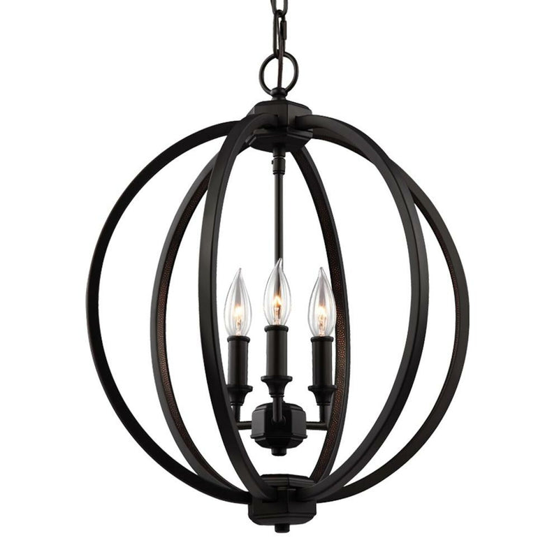 CORINNE 3-LIGHT GLOBE PENDANT, BIG