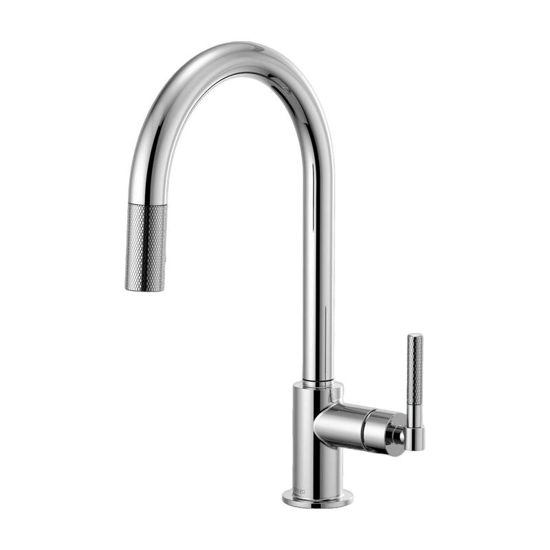 LITZE PULL-DOWN FAUCET WITH ARC SPOUT AND KNURLED HANDLE