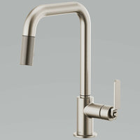 LITZE PULL DOWN FAUCET WITH SQUARE SPOUT AND INDUSTRIAL HANDLE