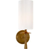 AERIN DRUNMORE 1-LIGHT 5-INCH WALL SCONCE LIGHT WITH WHITE GLASS SHADE