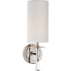 AERIN DRUNMORE 1-LIGHT 5-INCH WALL SCONCE LIGHT WITH LINEN SHADE