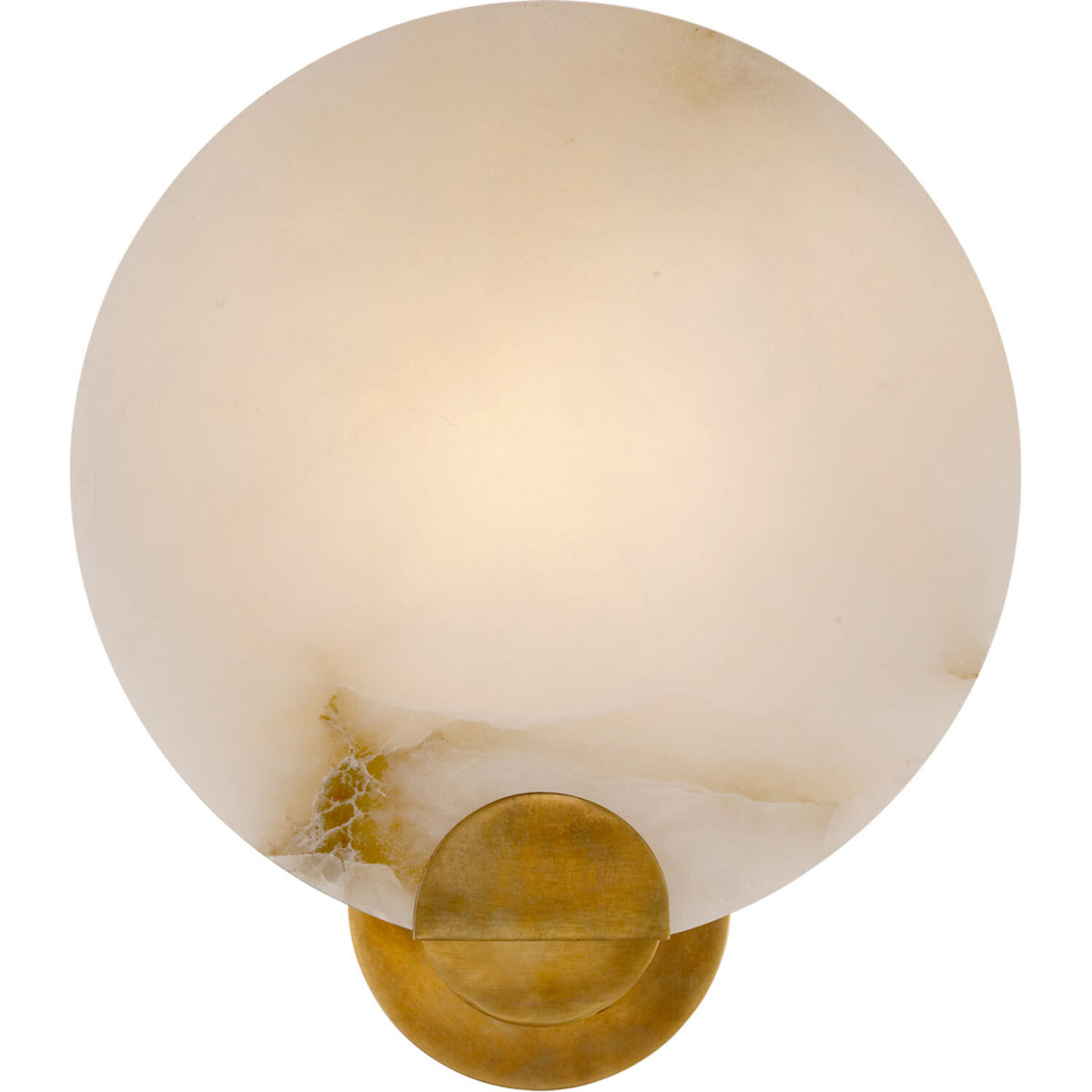 AERIN IVEALA 1-LIGHT 11-INCH WALL SCONCE LIGHT WITH ALABASTER SHADE
