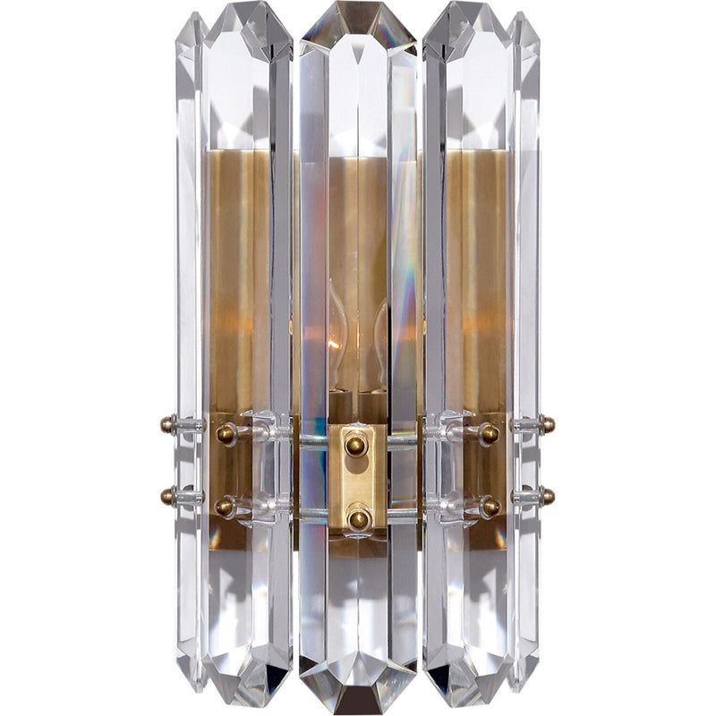 AERIN BONNINGTON 1-LIGHT 7-INCH WALL SCONCE LIGHT WITH CLEAR GLASS SHADE