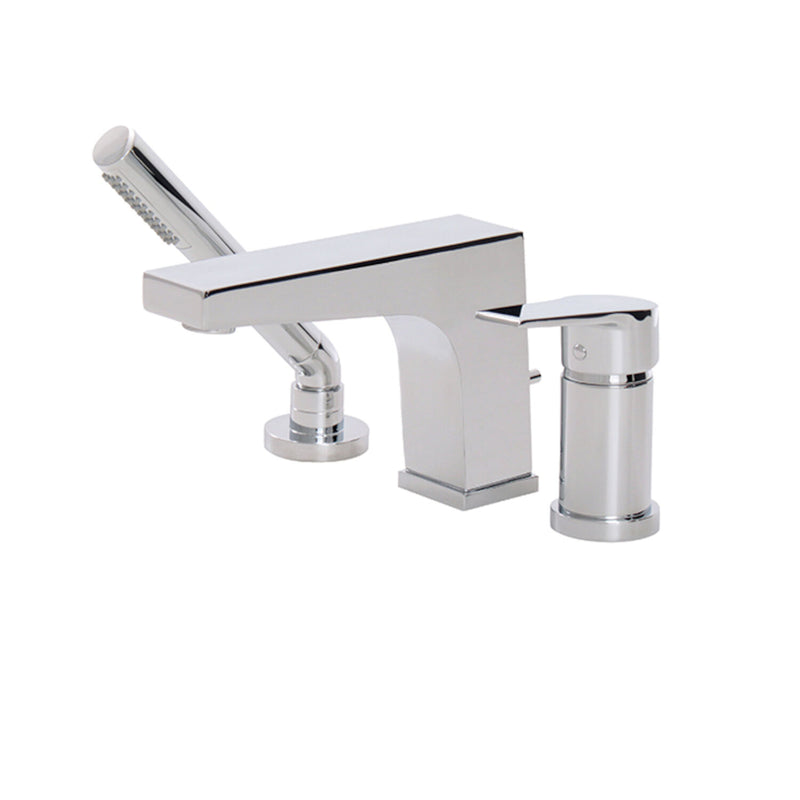 3-PIECE DECKMOUNT TUB FAUCET WITH HANDSHOWER, 17013