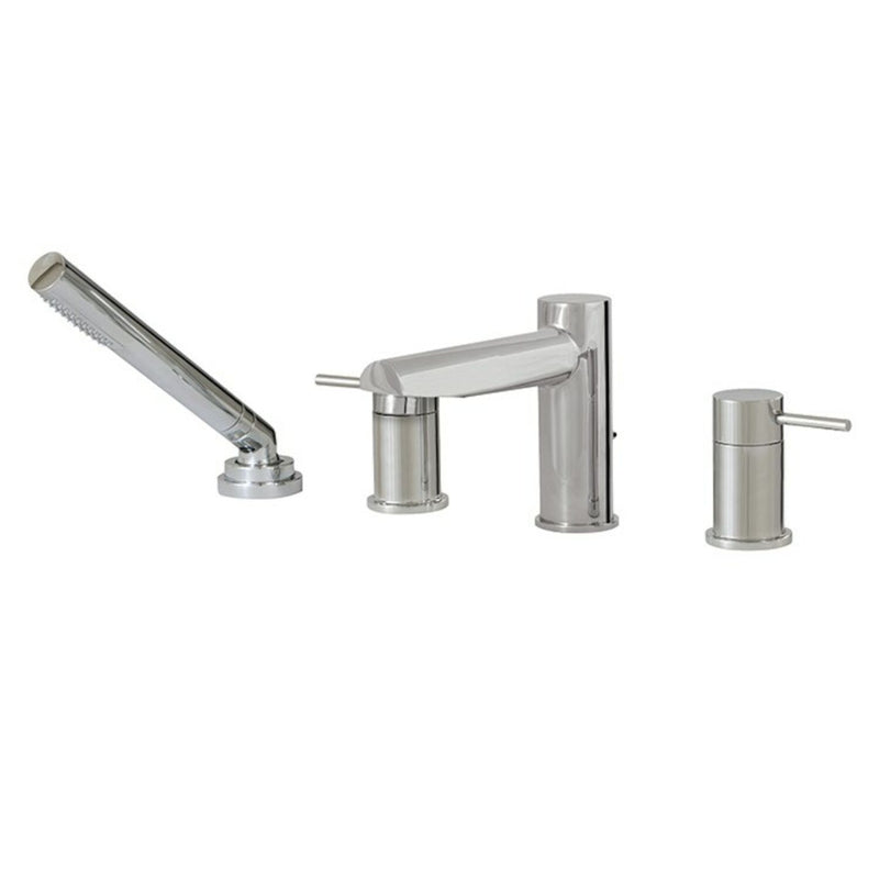4-PIECE DECKMOUNT TUB FAUCET WITH HANDSHOWER, 61N018