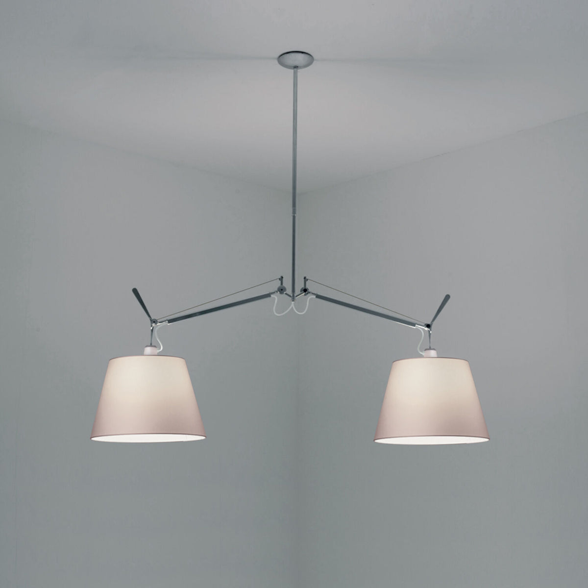 TOLOMEO DOUBLE SHADE SUSPENSION WITH 12-INCH DIFFUSER