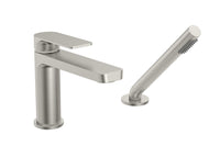 PETITE B04 2-PIECE DECK MOUNT TUB FILLER WITH HAND SHOWER