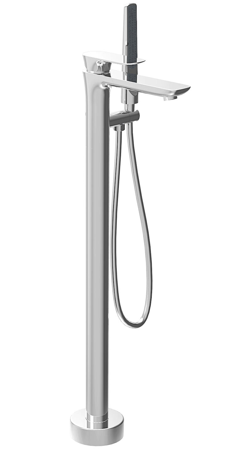 SENS B45 FLOOR-MOUNTED TUB FILLER WITH HAND SHOWER