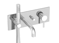 ZIP B66 WALL MOUNTED TUB FAUCET WITH HAND SHOWER