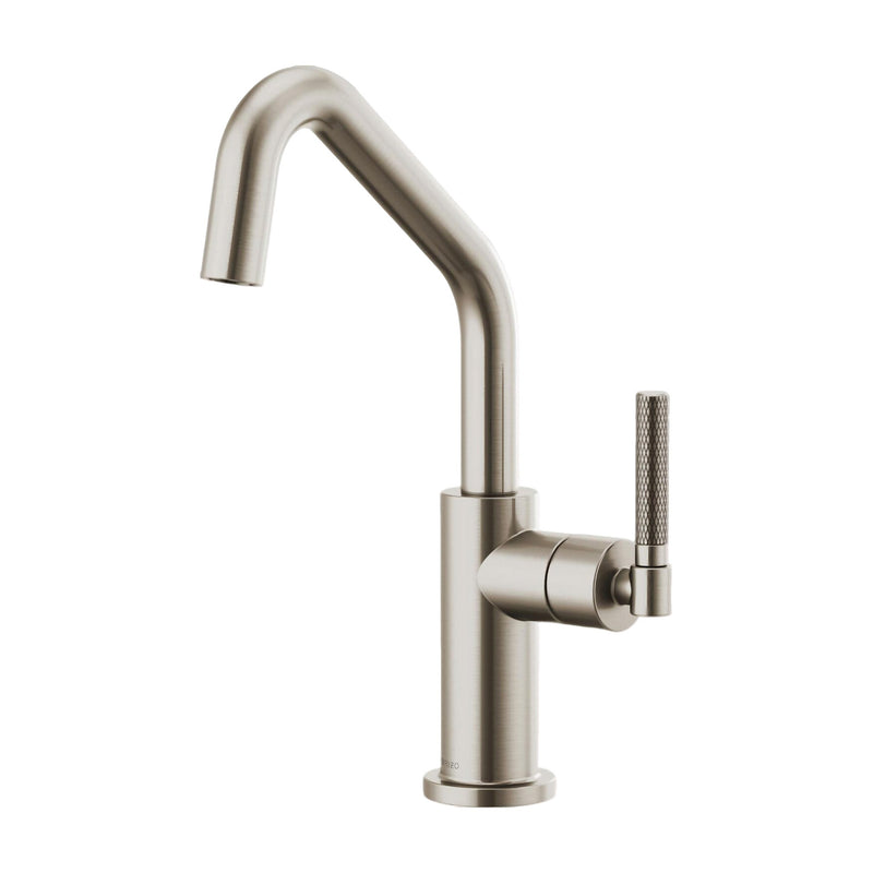 LITZE BAR FAUCET WITH ANGLED SPOUT AND KNURLED HANDLE