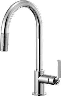 LITZE PULL-DOWN FAUCET WITH ARC SPOUT AND INDUSTRIAL HANDLE