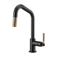 LITZE PULL-DOWN FAUCET WITH ANGLED SPOUT AND KNURLED HANDLE