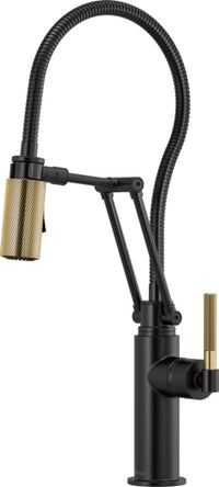 LITZE ARTICULATING FAUCET WITH FINISHED HOSE