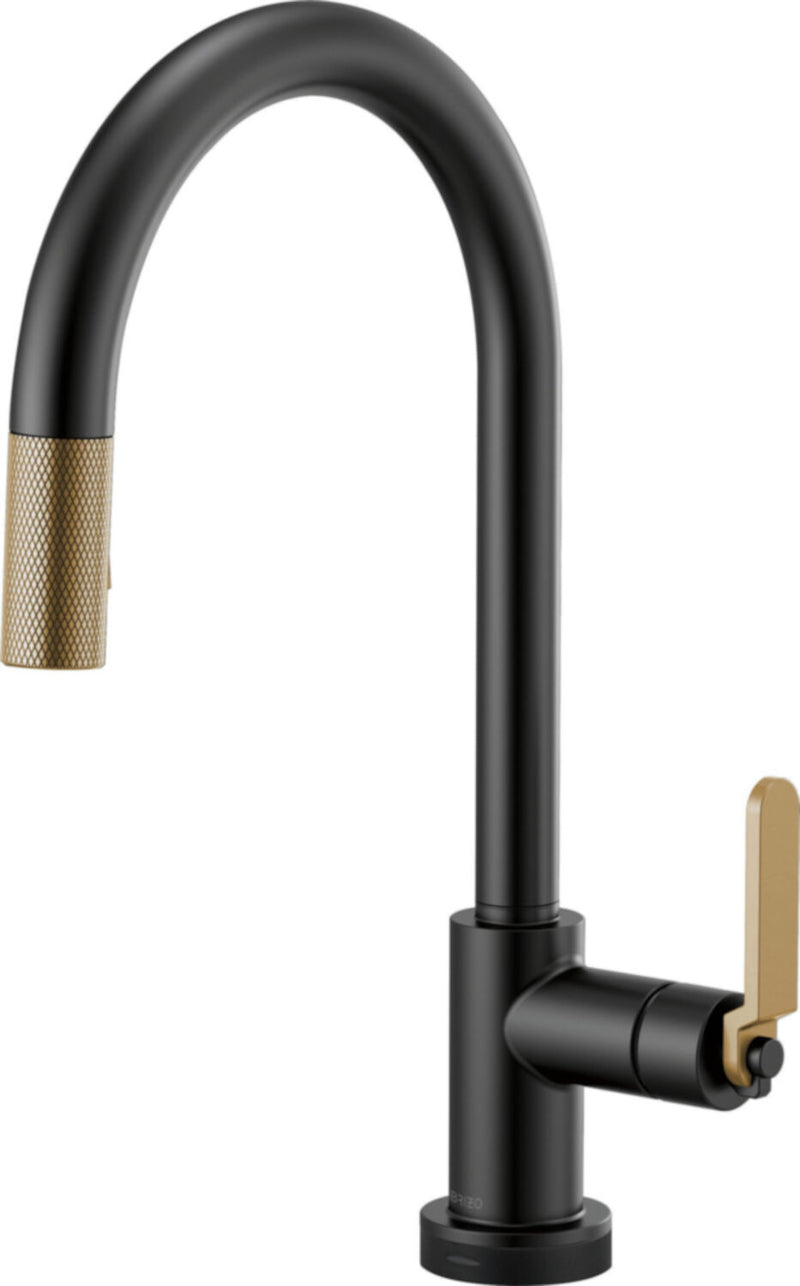 LITZE SMARTTOUCH® PULL-DOWN FAUCET WITH ARC SPOUT AND INDUSTRIAL HANDLE