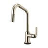 LITZE SMARTTOUCH® PULL-DOWN FAUCET WITH ANGLED SPOUT AND INDUSTRIAL HANDLE