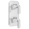 BELSHIRE TWO-HANDLE THERMOSTATIC VALVE TRIM WITH LEVER HANDLES