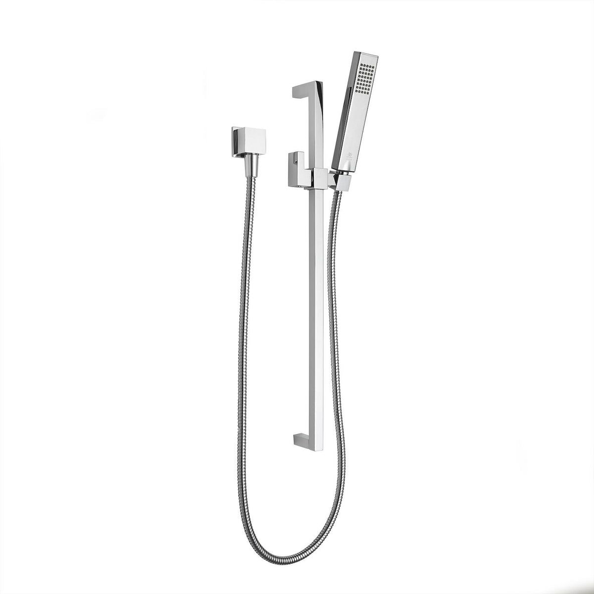 CONTEMPORARY SQUARE PERSONAL HAND SHOWER SET WITH ADJUSTABLE 24-INCH SLIDE BAR
