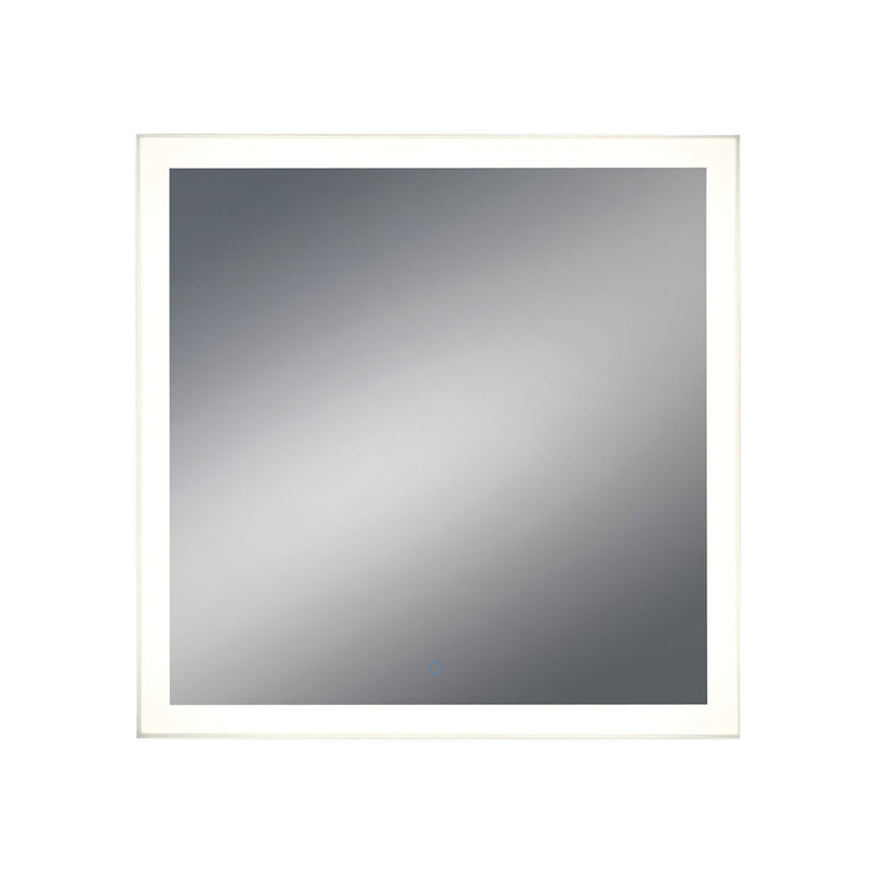 32X32-INCH SQUARE EDGELIT MIRROR WITH 3000K LED LIGHT AND TOUCH SENSOR SWITCH, 31482