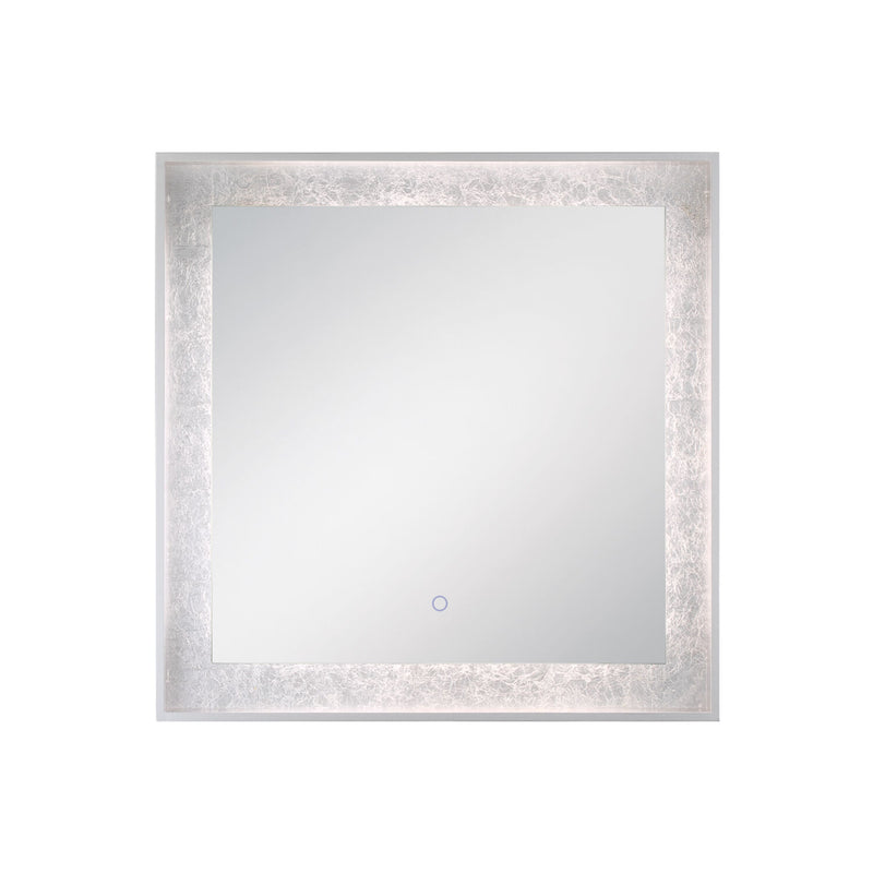 32X32-INCH SQUARE EDGELIT MIRROR WITH 3000K LED LIGHT AND TOUCH SENSOR SWITCH, 33831