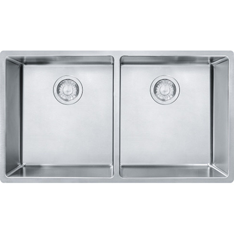 FRANKE CUBE STAINLESS STEEL UNDERMOUNT DOUBLE BOWL KITCHEN SINK