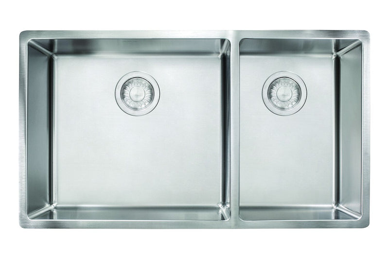 FRANKE CUBE 18 GAUGE STAINLESS STEEL UNDERMOUNT DOUBLE BOWL KITCHEN SINK