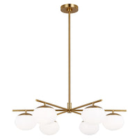 LUNE LARGE 6 LIGHT CHANDELIER