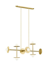 NODES 8 LIGHT LARGE LINEAR CHANDELIER