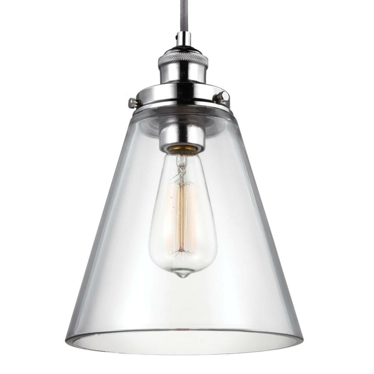 BASKIN 1-LIGHT PENDANT, 8 1/2-INCH DIAMETER