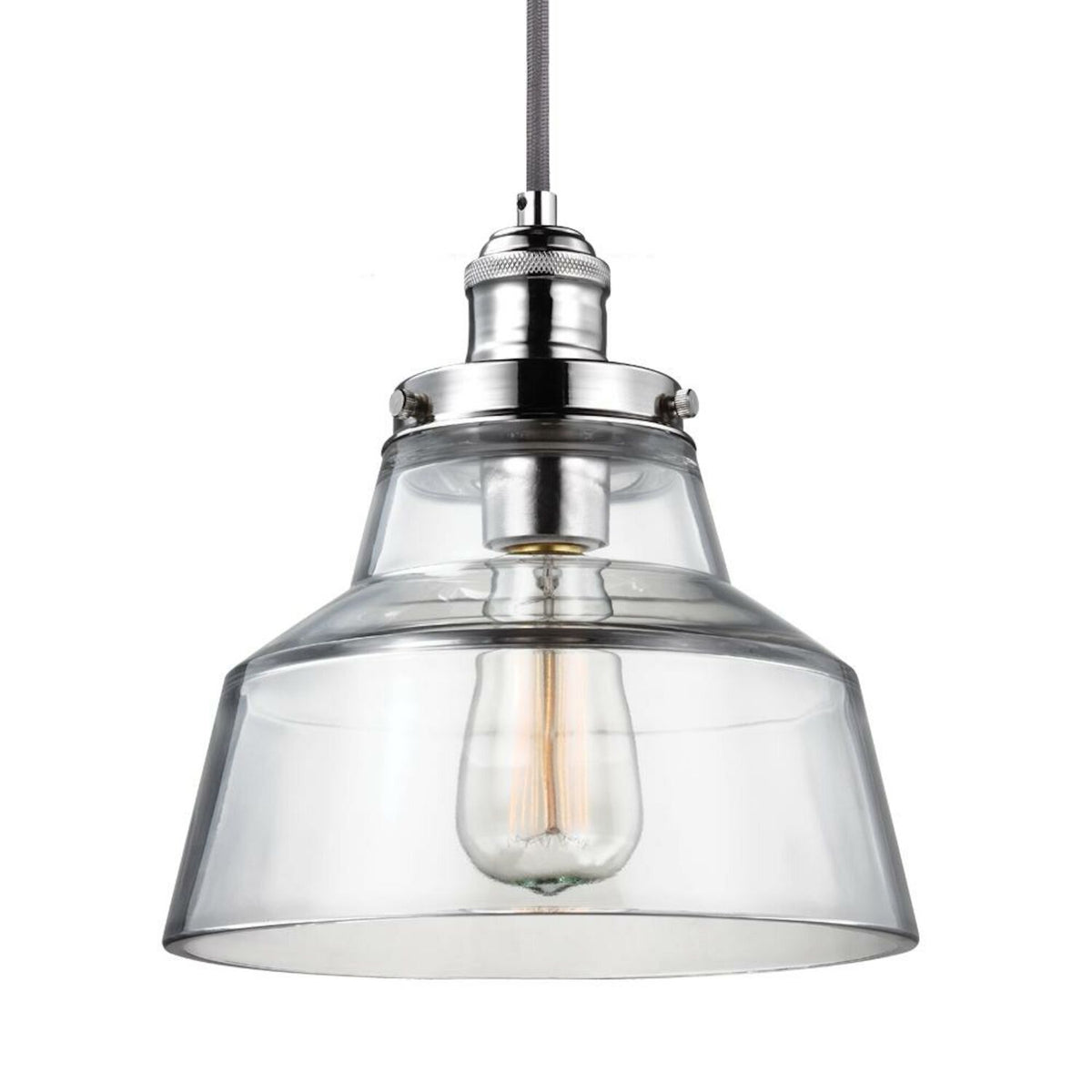 BASKIN 1-LIGHT PENDANT, 10-INCH DIAMETER