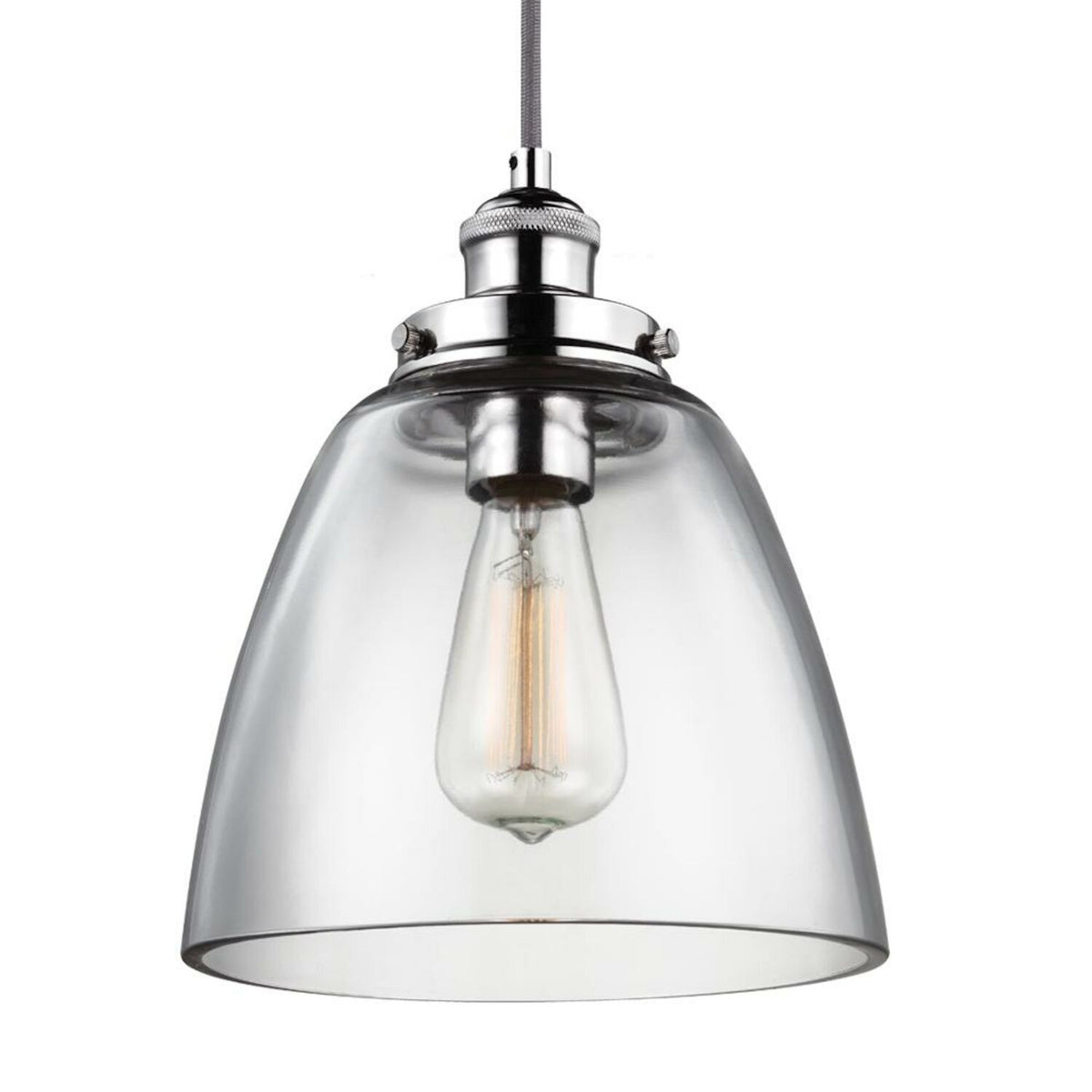 BASKIN 1-LIGHT PENDANT, 9-INCH DIAMETER