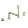 LINEARE 4-HOLE BATHTUB FAUCET WITH HANDSHOWER
