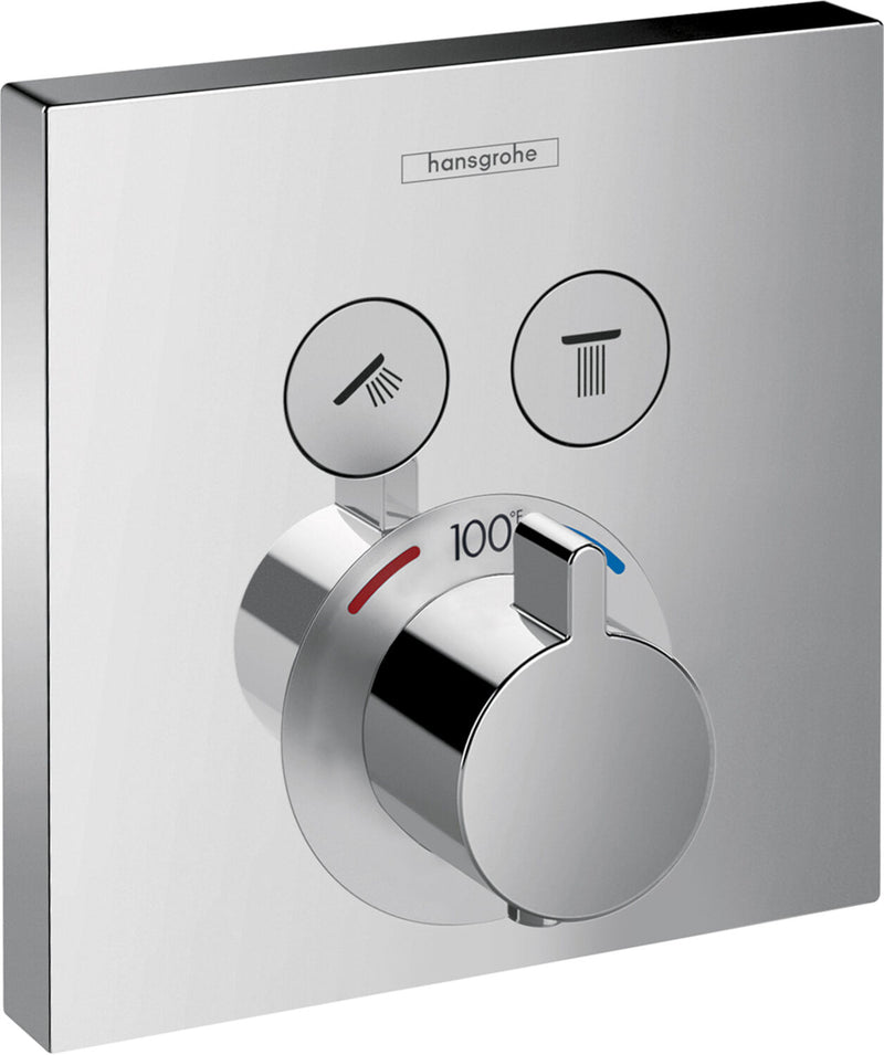 SHOWERSELECT SQUARE THERMOSTATIC 2-FUNCTION TRIM