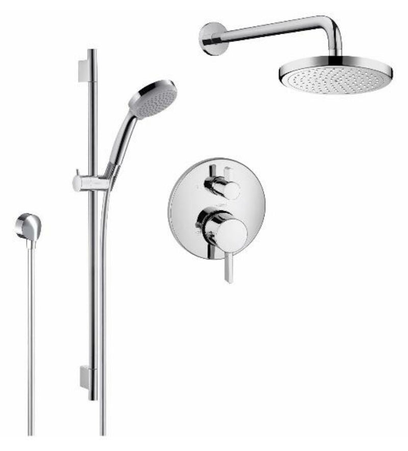 HG SHOWER KIT PB DUAL FUNCTION W/HANDSHOWER & SHOWER HEAD