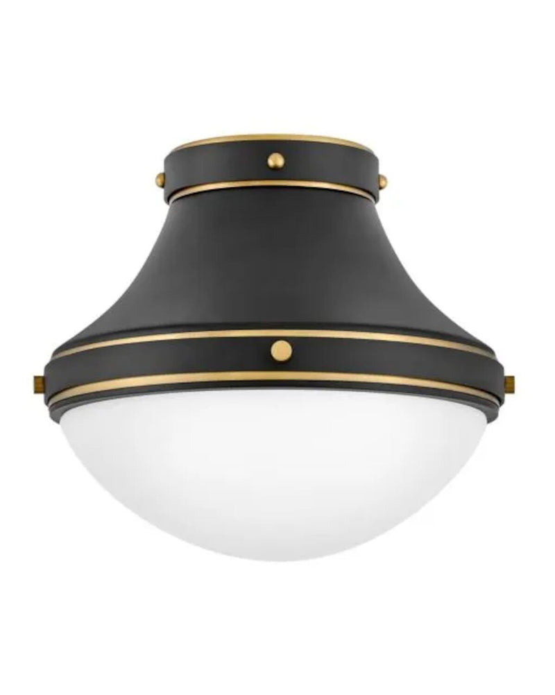OLIVER 14-INCH SMALL ONE LIGHT FLUSH MOUNT