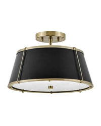 CLARKE 15-INCH MEDIUM TWO LIGHT SEMI-FLUSH MOUNT