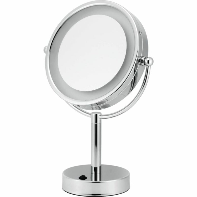 VOLKANO 8.5-INCH DOUBLE SIDED LIGHTED FREE-STANDING MIRROR