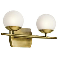 JASPER 2-LIGHT HALOGEN BATH VANITY WALL LIGHT