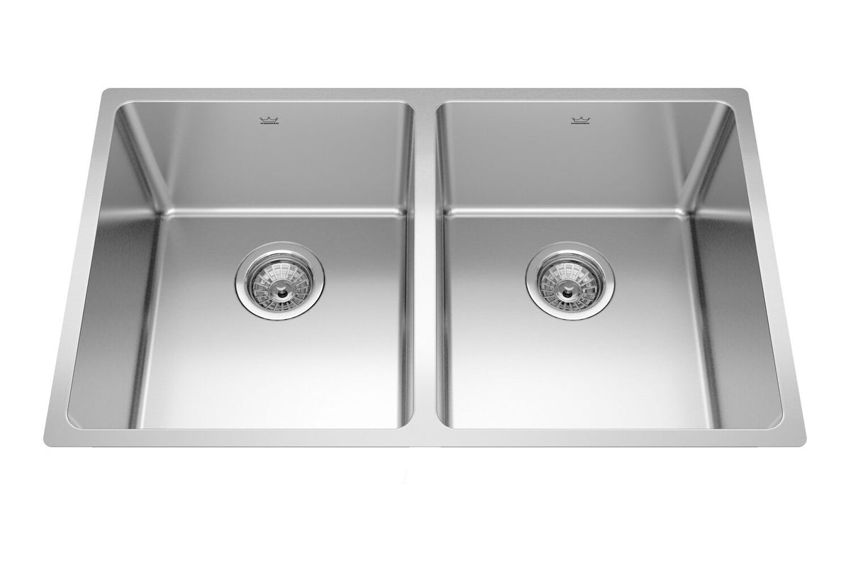 BROOKMORE UNDERMOUNT DOUBLE BOWL STAINLESS STEEL KITCHEN SINK