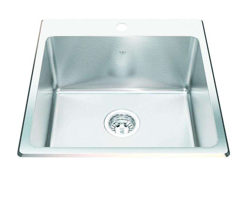 KINDRED UTILITY COLLECTION DUALMOUNT SINGLE BOWL STAINLESS STEEL LAUNDRY SINK