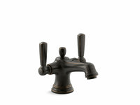 BANCROFT MONOBLOCK SINGLE-HOLE BATHROOM SINK FAUCET WITH ESCUTCHEON AND METAL LEVER HANDLES