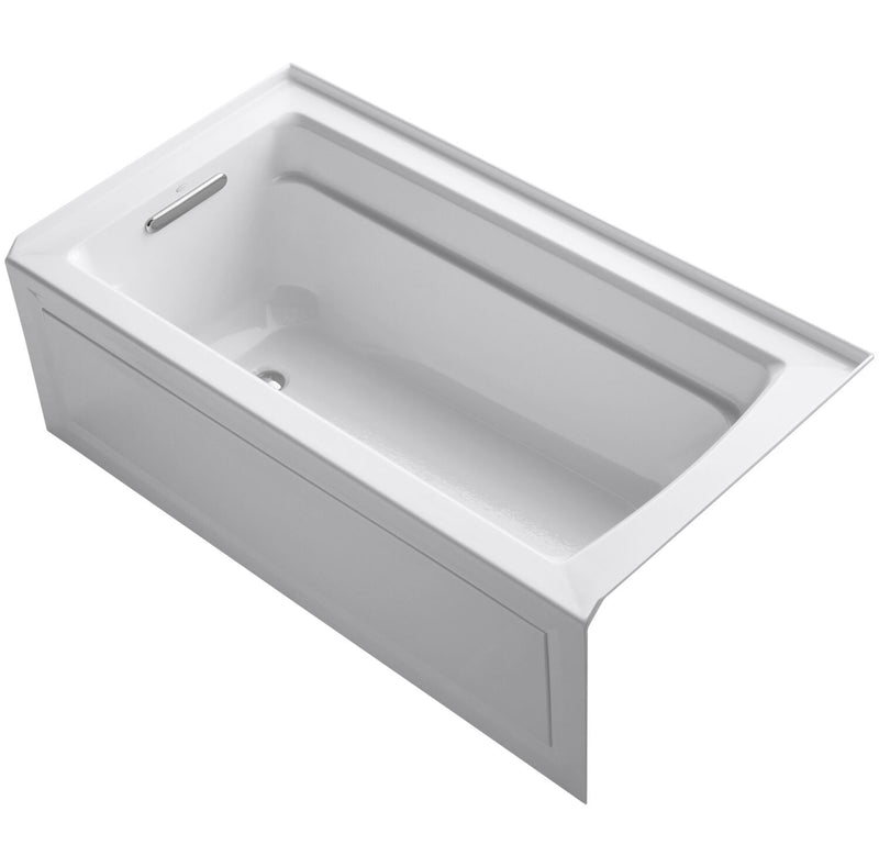 ARCHER® 60 X 32 INCHES ALCOVE BATHTUB WITH INTEGRAL APRON AND INTEGRAL FLANGE, LEFT-HAND DRAIN