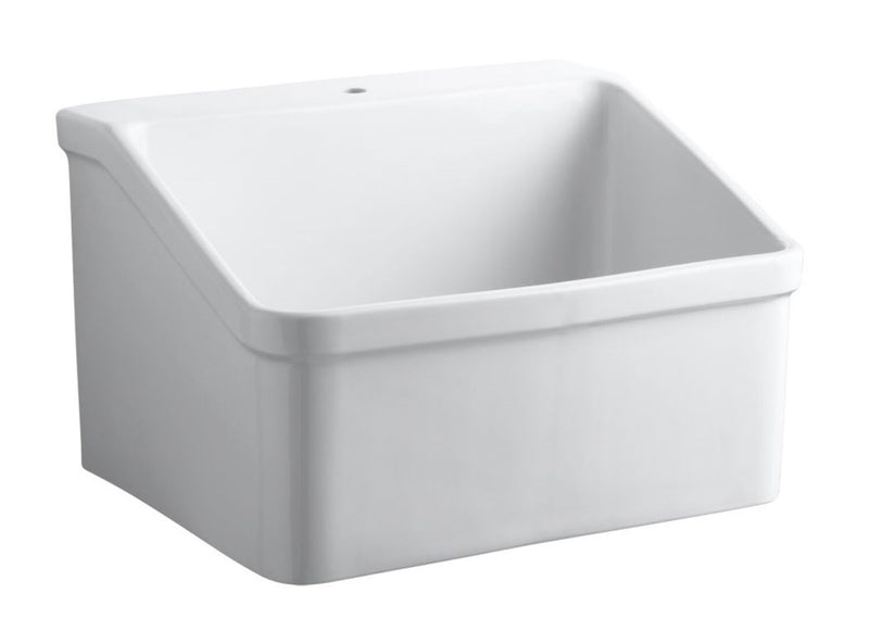 HOLLISTER™ 28 X 22 INCHES BRACKET-MOUNTED UTILITY SINK WITH SINGLE FAUCET HOLE