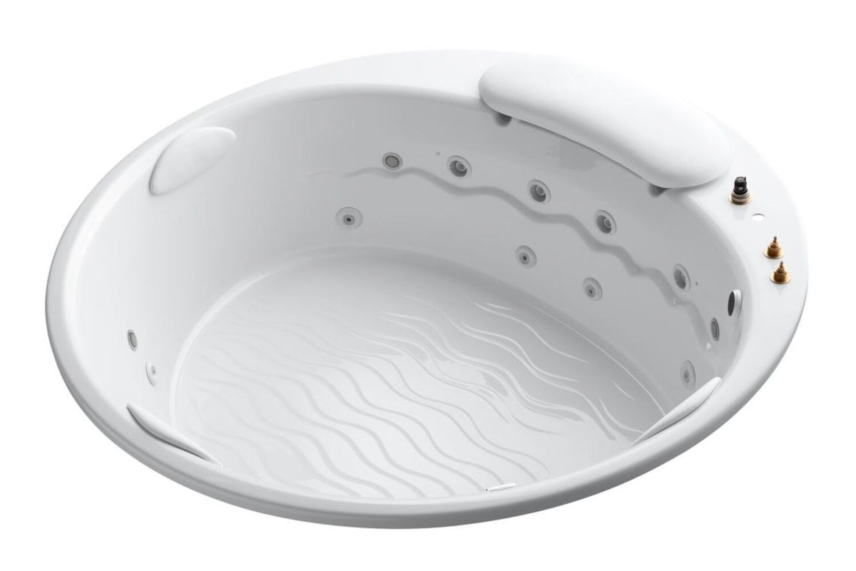 RIVERBATHTUB® 75-INCH DROP IN WHIRLPOOL WITH CHROMOTHERAPY AND HEATER WITHOUT JET TRIM