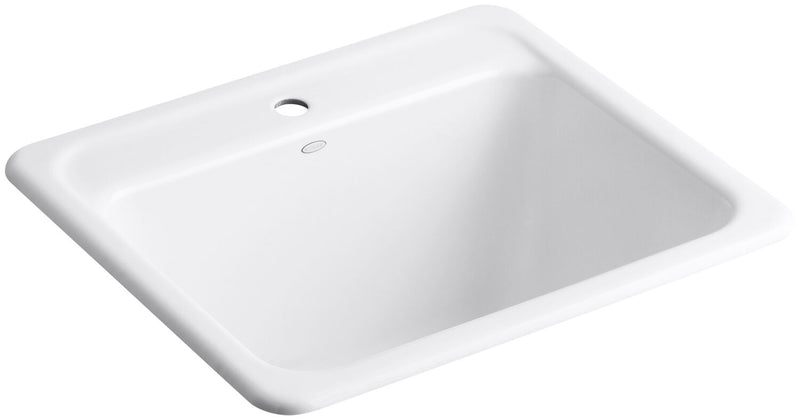 GLEN FALLS™ 25 X 22 X 13-5/8 INCHES TOP-/UNDER-MOUNT UTILITY SINK WITH SINGLE FAUCET HOLE