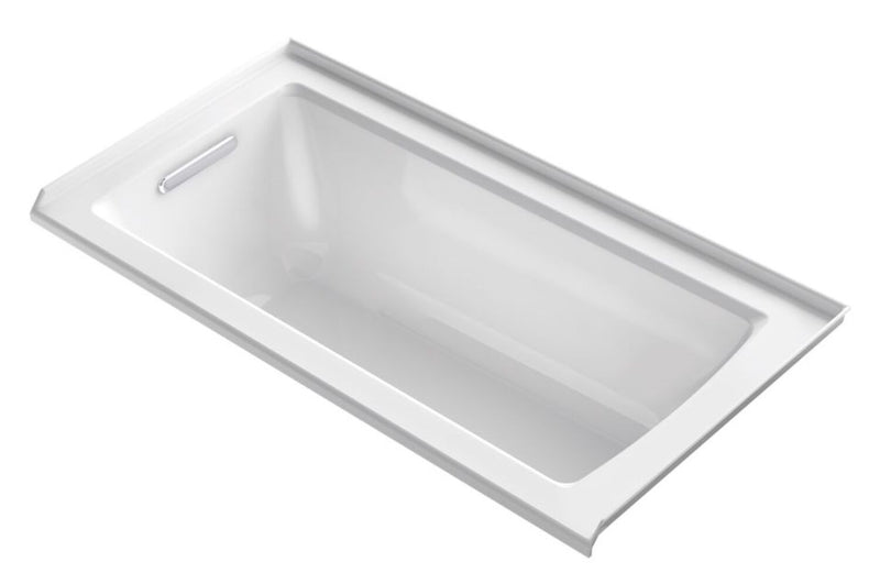 ARCHER® 60 X 30 INCHES ALCOVE BATHTUB WITH INTEGRAL FLANGE AND LEFT-HAND DRAIN