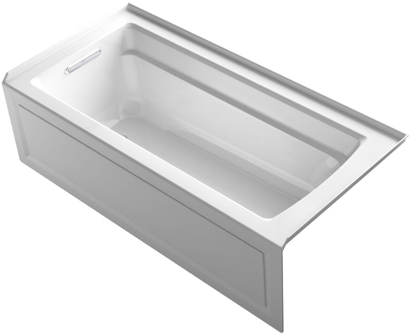 ARCHER® 66 X 32 INCHES THREE-SIDE INTEGRAL FLANGE BATHTUB, LEFT-HAND DRAIN