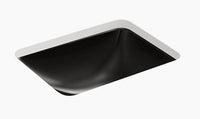 CAXTON® RECTANGLE UNDERMOUNT BATHROOM SINK WITH OVERFLOW AND CLAMP ASSEMBLY