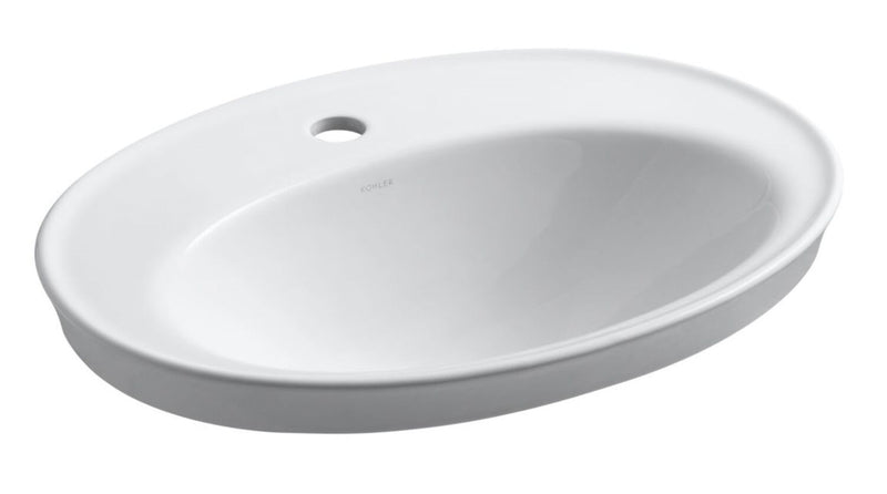 SERIF® DROP IN BATHROOM SINK WITH SINGLE FAUCET HOLE