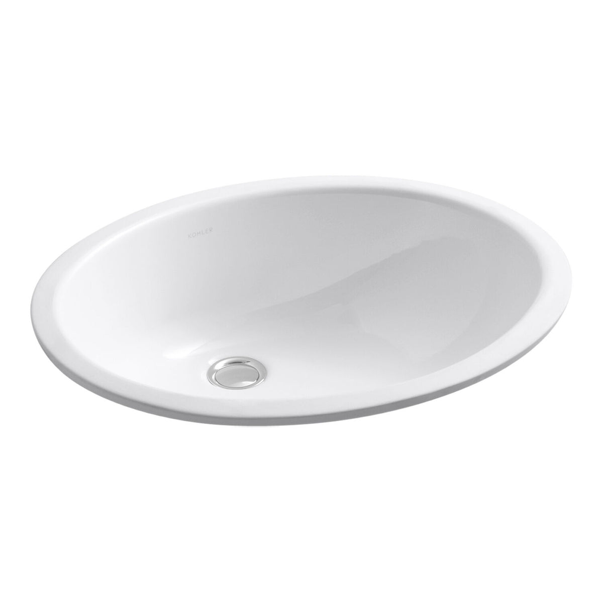 CAXTON® OVAL 17 X 14 INCHES UNDERMOUNT BATHROOM SINK WITH GLAZED UNDERSIDE AND CLAMP ASSEMBLY