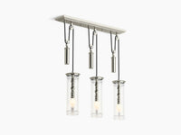 DAMASK 3-LIGHT ADJUSTABLE LINEAR CHANDELIER